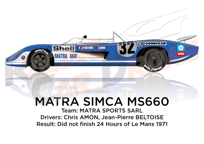 Matra Simca MS660 n.32 did not finish 24 Hours of Le Mans 1971