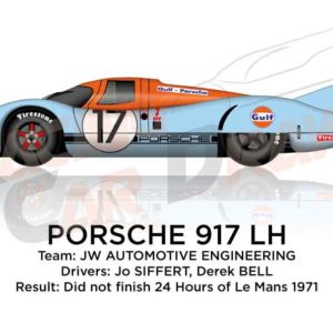 Porsche 917 LH n.17 did not finish 24 Hours of Le Mans 1971