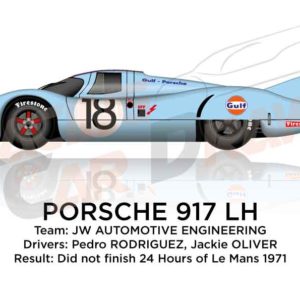 Porsche 917 LH n.18 did not finish 24 Hours of Le Mans 1971