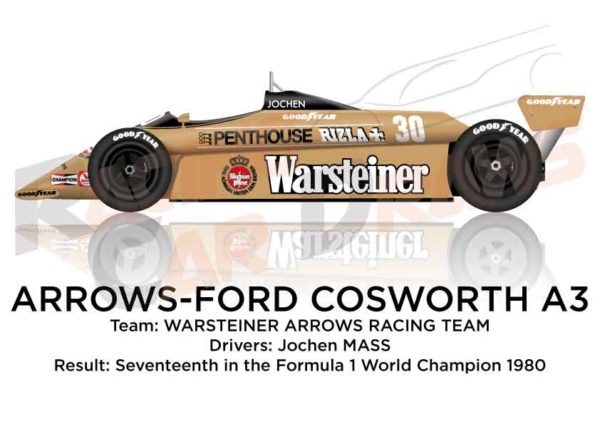 Arrows - Ford Cosworth A3 n.30 seventeenth Formula 1 World Champion 1980