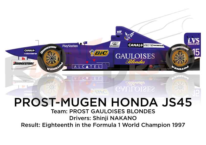 Image Prost - Mugen Honda JS45 n.15 eighteenth in the Formula 1 World Champion 1997