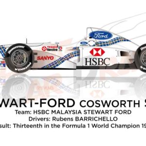 Image Stewart - Ford Cosworth SF01 n.22 thirteenth in the Formula 1 World Champion 1997