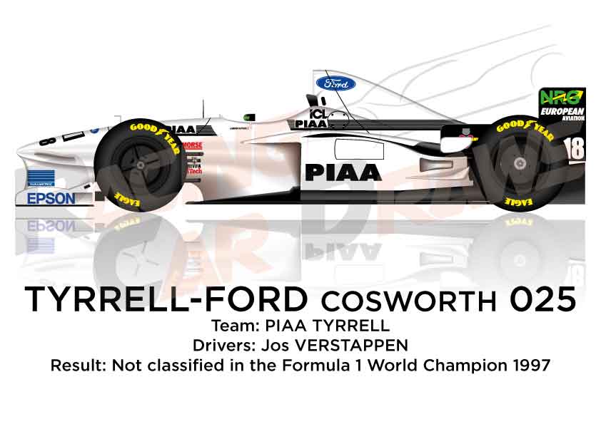 Image Tyrrell - Ford Cosworth 025 n.18 not classified in the Formula 1 World Champion 1997
