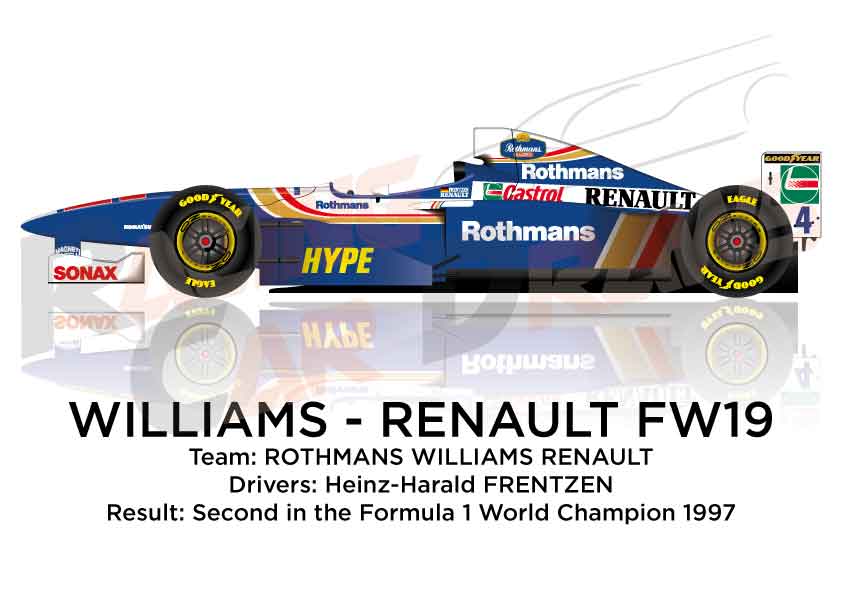 image Williams - Renault FW19 n.4 second in the Formula 1 World Champion 1997