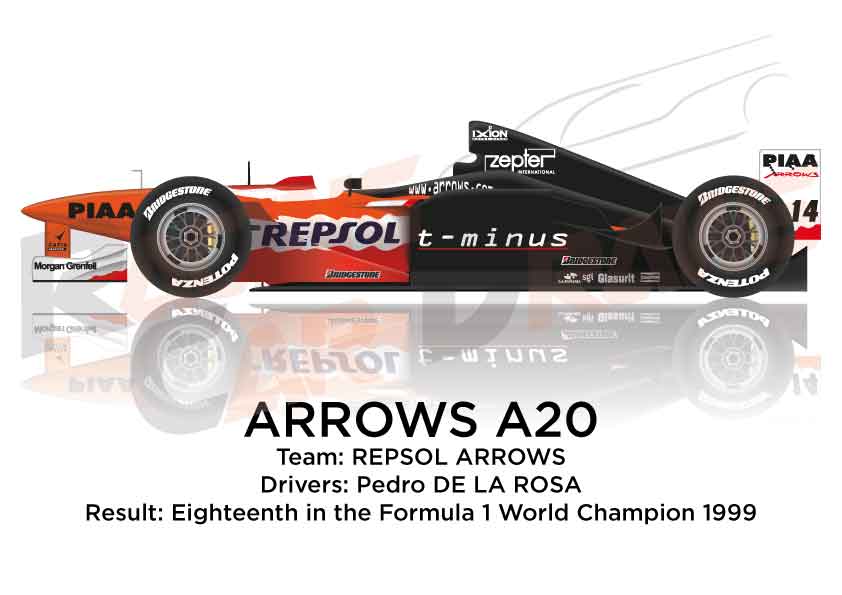 Arrows A20 n.14 eighteenth in the Formula 1 World Champion 1999