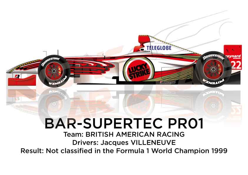 BAR - Supertec PR01 n.22 not classified in the Formula 1 World Champion 1999