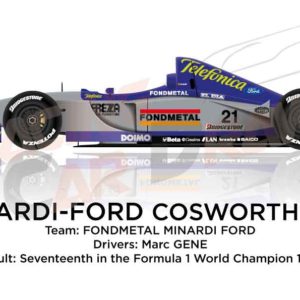 Minardi - Ford Cosworth M01 n.21 seventeenth in the Formula 1 World Champion 1999