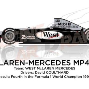 Image McLaren - Mercedes Benz MP4/14 n.2 fourth in the Formula 1 World Champion 1999