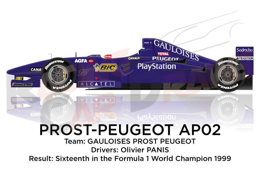 Prost - Peugeot AP02 n.18 sixteenth in the Formula 1 World Champion 1999