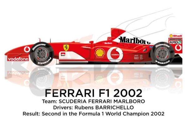 Ferrari F1 F2002 n.2 second in the Formula 1 World Champion 2002