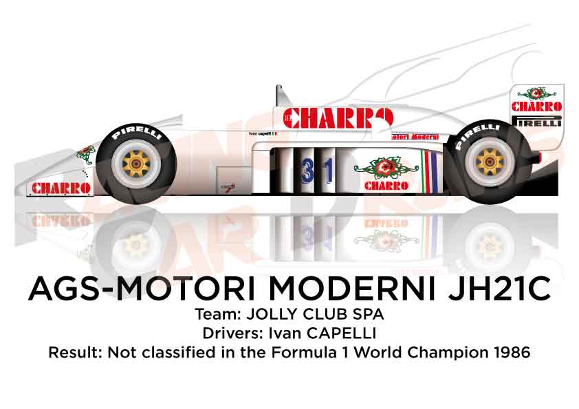 AGS - Motori Moderni JH21C n.31 is not classified in the Formula 1 World Champion 1986