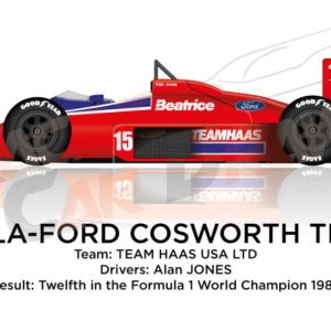 Lola - Ford Cosworth THL2 n.15 twelfth in the Formula 1 World Champion 1986