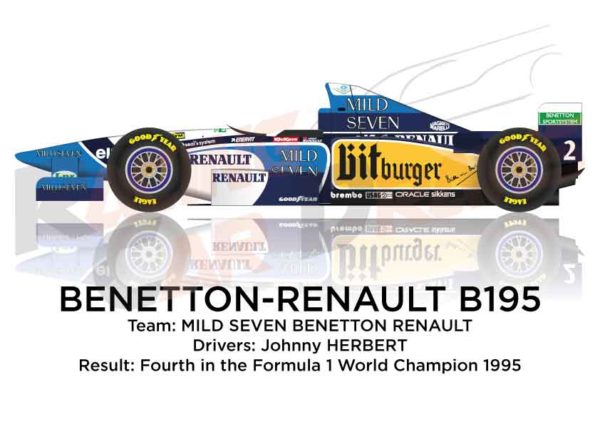 Benetton - Renault B195 n.2 fourth in the Formula 1 World Champion 1995