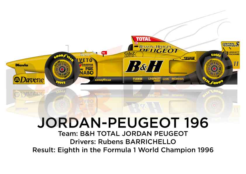 Jordan - Peugeot 196 n.11 eighth in the Formula 1 World Champion 1996