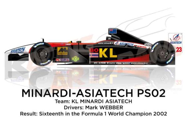 Minardi - Asiatech PS02 n.23 sixteenth in the Formula 1 World Champion 2002