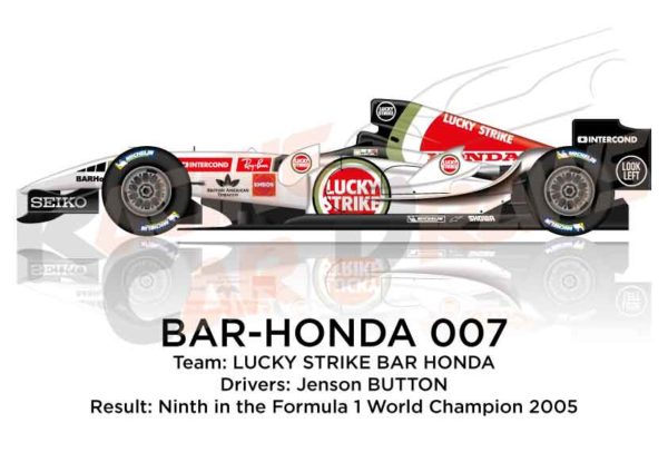 Bar - Honda 007 n.3 ninth in the Formula 1 World Champion 2005