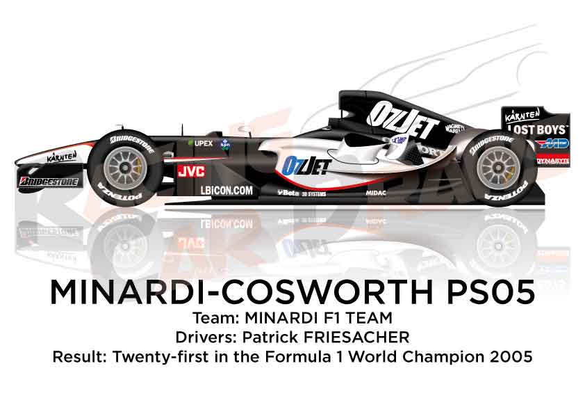 Minardi - Cosworth PS05 n.20 twenty-first in the Formula 1 World Champion 2005