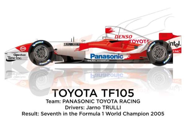 Toyota TF105 n.16 seventh in the Formula 1 World Champion 2005