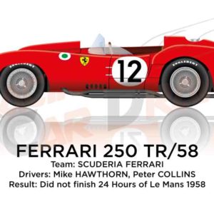 Ferrari 250 TR/58 n.12 did not finish 24 Hours of Le Mans 1958