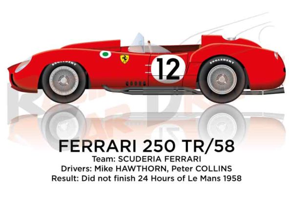 Ferrari 250 TR/58 n.12 did not finish 24 Hours of Le Mans 1958