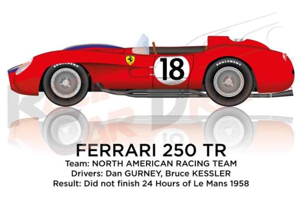 Ferrari 250 TR n.18 did not finish 24 Hours of Le Mans 1958