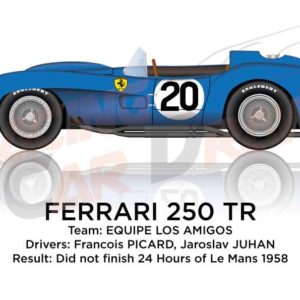 Ferrari 250 TR n.20 did not finish 24 Hours of Le Mans 1958