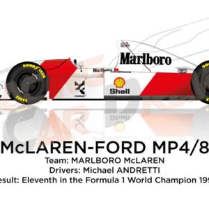 McLaren - Ford MP4/8 n.7 eleventh in the Formula 1 World Champion 1993