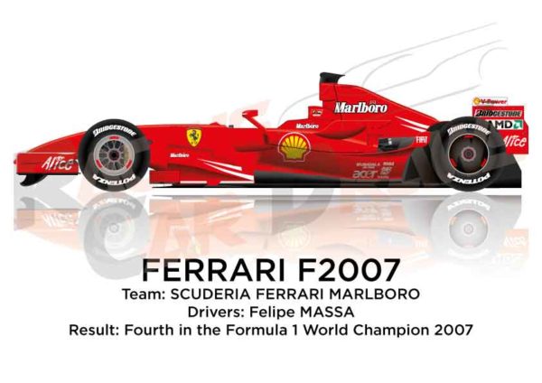 Ferrari F2007 n.5 fourth in the Formula 1 World Champion 2007