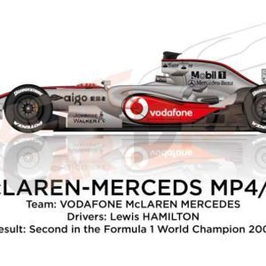 McLaren – Mercedes Benz MP4/22 n.2 second in the Formula 1 World Champion 2007