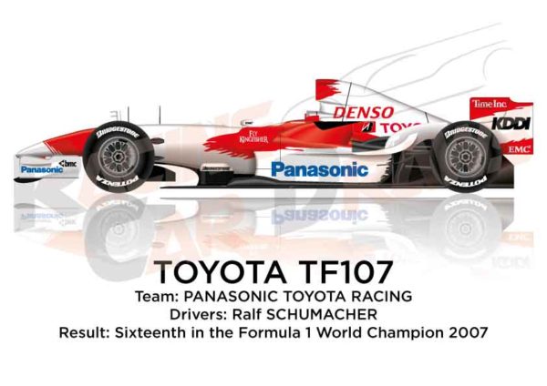 Toyota TF107 n.11 sixteenth in the Formula 1 World Champion 2007