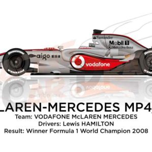 McLaren – Mercedes Benz MP4/23 n.22 winner Formula 1 World Champion 2008