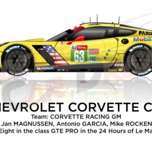 Chevrolet Corvette C7.R n.63 eighth in the class GTE PRO 24 hours of Le Mans 2019