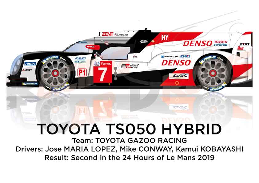 Toyota Hybrid TS050 n.7 second in the 24 Hours of Le Mans 2019