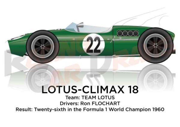 Lotus - Climax 18 twenty-sixth in the Formula 1 World Champion 1960 with Flockhart