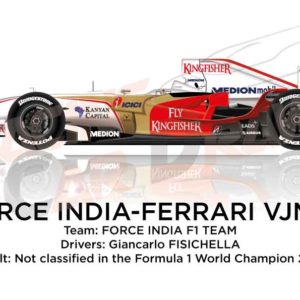 Force India - Ferrari VJM01 n.21 in the Formula 1 World Champion 2008