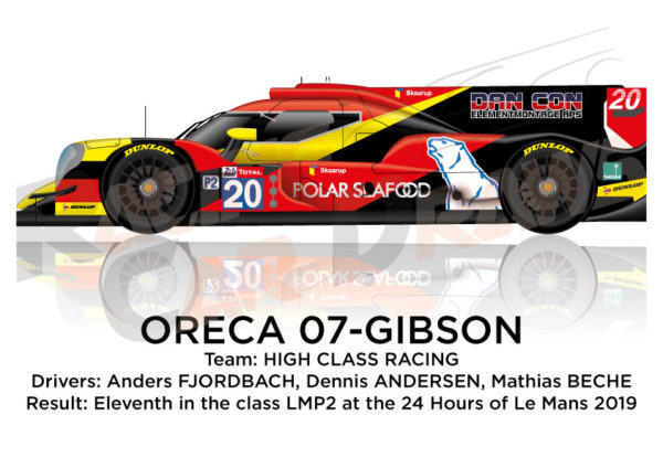 Oreca 07 - Gibson n.20 sixteenth in the 24 hours of Le Mans 2019