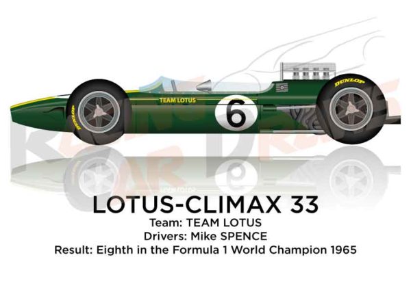 Lotus - Climax 33 n.6 eighth in the Formula 1 World Champion 1965