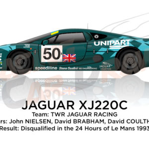 Jaguar XJ220S n.50 disqualified in the 24 Hours of Le Mans 1993