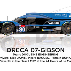 Oreca 07 - Gibson n.30 twelfth in the 24 hours of Le Mans 2019
