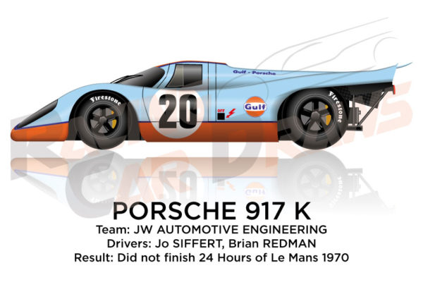 Porsche 917 K n.20 did not finish 24 Hours of Le Mans 1970