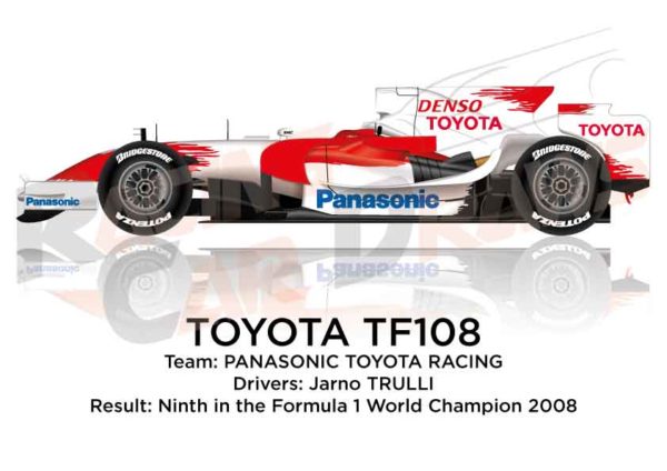 Toyota TF108 n.11 ninth in the Formula 1 World Champion 2008