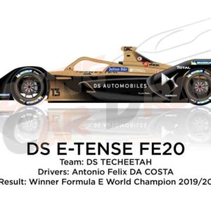 DS E-TENSE FE20 n.13 Winner Formula E World Champion 2020