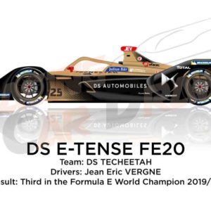 DS E-TENSE FE20 n.25 second Formula E Champion 2020