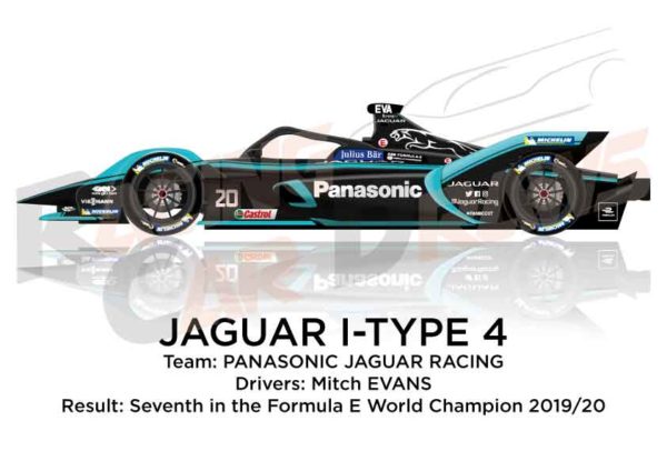 Jaguar I-Type 4 n.20 seventh in the Formula E Champion 2020