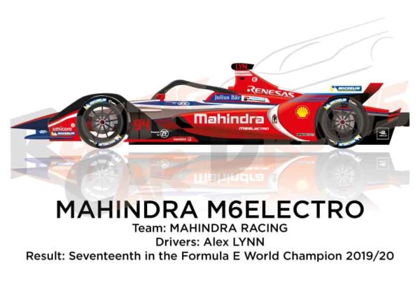 Mahindra M6Electro n.94 seventeenth in the Formula E Champion 2020