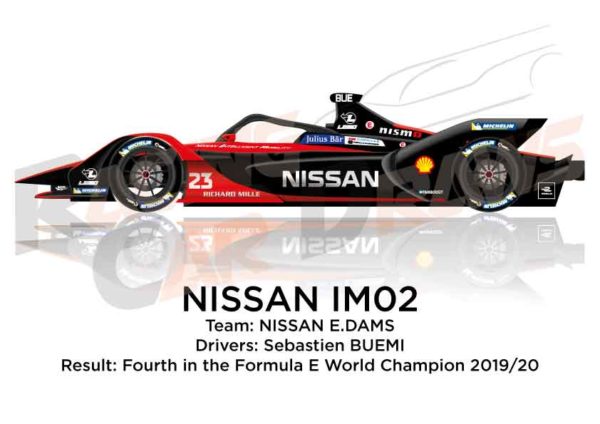 Nissan IM02 n.23 fourth in the Formula E Champion 2020