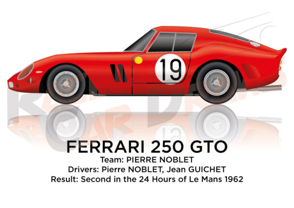Ferrari 250 GTO n.19 second in the 24 Hours of Le Mans 1962