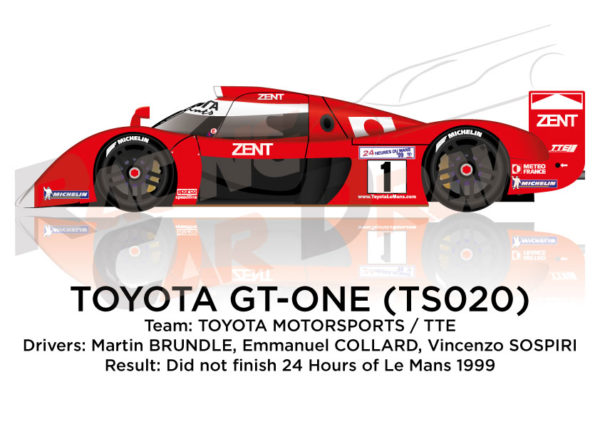 Toyota Gt-one TS020 n.1 did not finish at the 24 Hours of Le Mans 1999