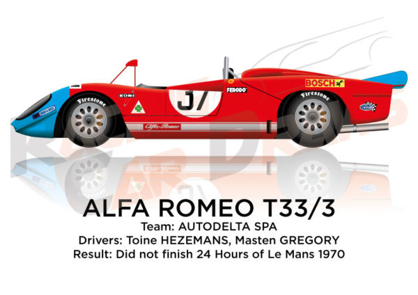 Alfa Romeo T33/3 n.37 did not finish 24 Hours of Le Mans 1970