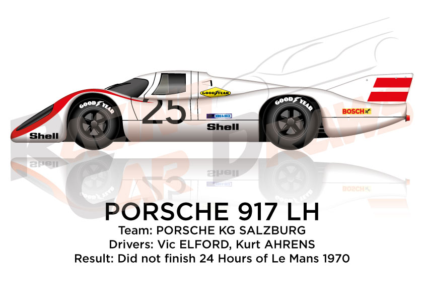 Porsche 917 Lh N 25 Did Not Finish At The 24 Hours Of Le Mans 1970